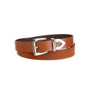 リーバイス レディース ベルト アクセサリー Women's Western Metal Tip End Leather Belt Tan