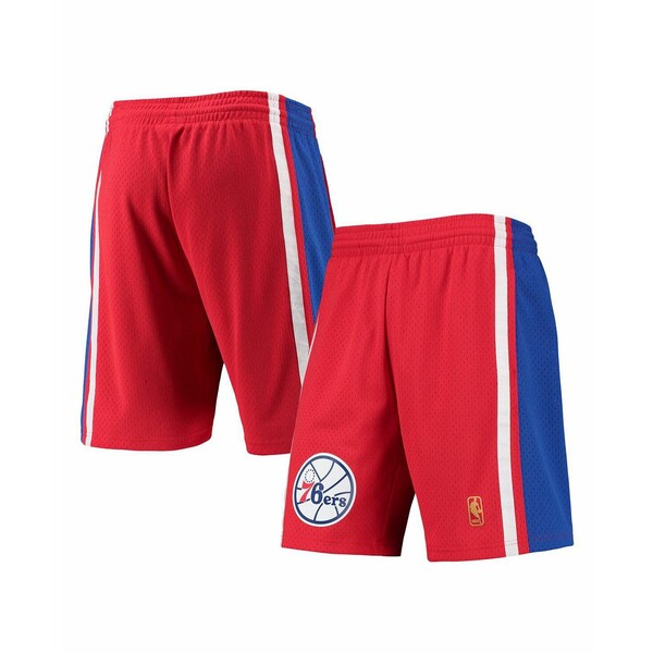 ミッチェル&ネス メンズ カジュアルパンツ ボトムス Men's Red Philadelphia 76ers 1996-97 Hardwood Classics Swingman Shorts Red