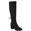 ジャーニーコレクション レディース ブーツ シューズ Women's Leeda Lace Up Detail Knee High Boots Black