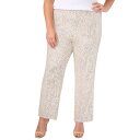 ミスク レディース ワンピース トップス Plus Size Sequined Mesh Pull-On Palazzo Pants Silver