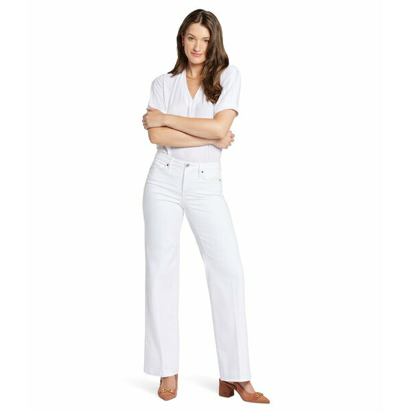 エヌワイディージェイ レディース デニムパンツ ボトムス Teresa Wide Leg Jeans in Optic White Optic White