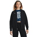 アンダーアーマー レディース パーカー・スウェットシャツ アウター Rival Fleece Full Zip Hoodie Black/White 1