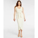 バースリー レディース ワンピース トップス Women's Sleeveless V-Neck Midi Dress, Created for Macy's Brazillian Sand