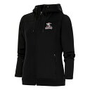 アンティグア レディース パーカー・スウェットシャツ アウター Fayetteville Woodpeckers Antigua Women's Protect FullZip Hoodie Black