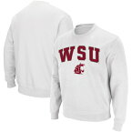 コロシアム メンズ パーカー・スウェットシャツ アウター Washington State Cougars Colosseum Arch & Logo Crew Neck Sweatshirt White