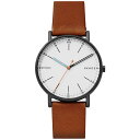 スカーゲン メンズ 腕時計 アクセサリー Men's Signatur Brown Leather Strap Watch 40mm SKW6374 Brown その1