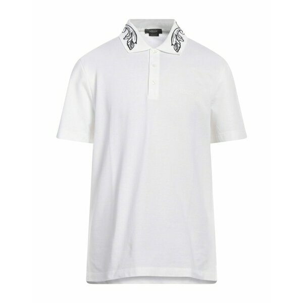 楽天asty【送料無料】 ヴェルサーチ メンズ ポロシャツ トップス Polo shirts White