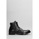 オフィチーネ クリエイティブ メンズ ブーツ シューズ Hive 016 Ankle Boots In Black Leather black