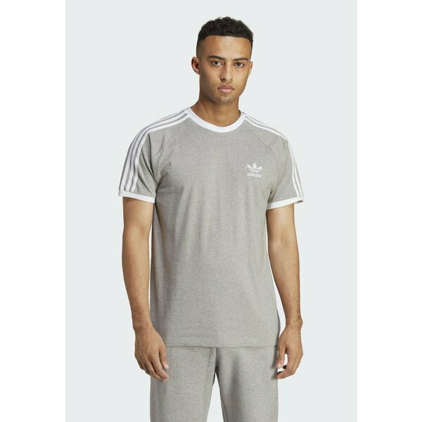 AfB_XIWiX fB[X ejX X|[c CLASSICS 3-STRIPES - Print T-shirt - medium grey heather