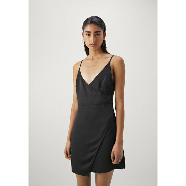 Х󥯥饤 ǥ ԡ ȥåץ EXCLUSIVE WRAP SLIP DRESS - Cocktail dress / Party dress - black