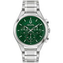 uo Y rv ANZT[ Men's Chronograph Curv Stainless Steel Bracelet Watch 44mm Silver-tone