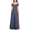 楽天astyエスケープ レディース ワンピース トップス Women's Off-The-Shoulder Shimmer Wrap Style Gown Silver/Fuschia