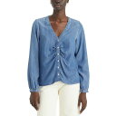 リーバイス レディース カットソー トップス Women's Zenda Ruched Long-Sleeve Blouse Ringing Bells