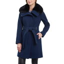 マイケルコース レディース ジャケット＆ブルゾン アウター Women's Petite Belted Faux-Fur-Collar Coat Midnight