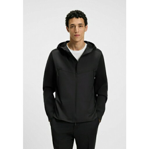 ボス メンズ パーカー・スウェットシャツ アウター IMATTEO - Zip-up sweatshirt - black one ボス メンズ パーカー・スウェットシャツ アウター IMATTEO - Zip-up sweatshirt - black one
