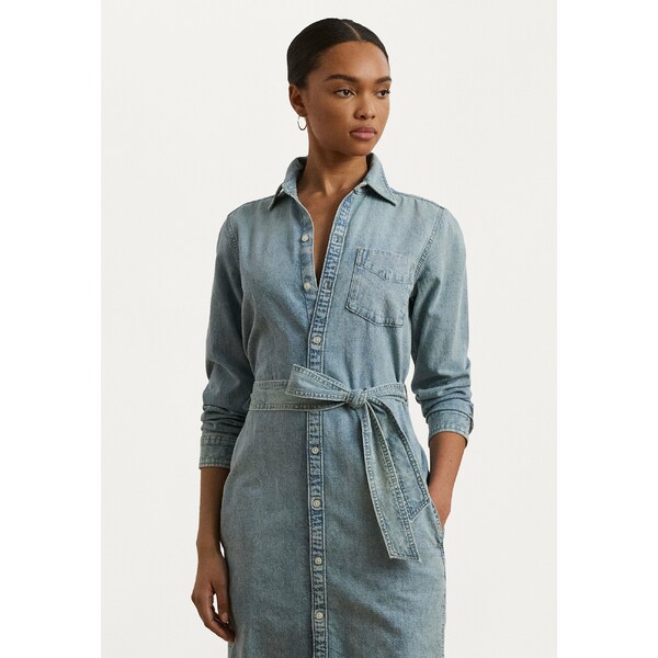 ラルフローレン レディース ワンピース トップス Belted Denim Shirtdress - Denim dress - alicia wash