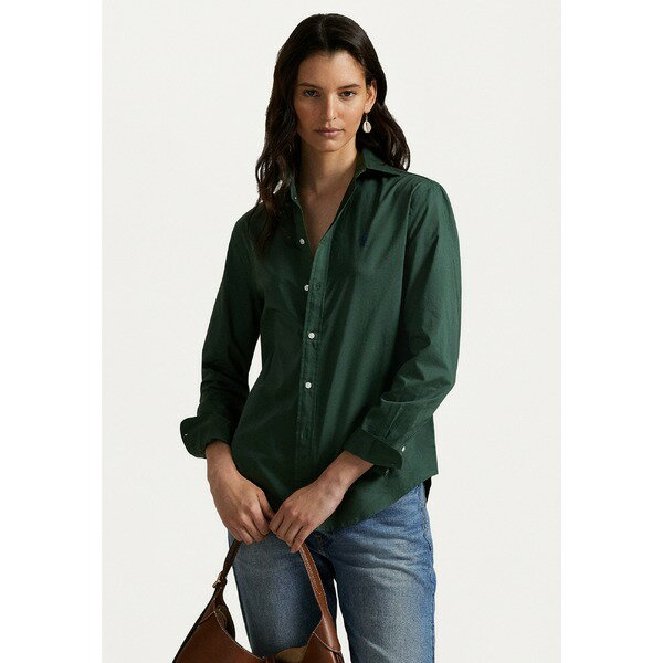 ラルフローレン レディース シャツ トップス CLASSIC FIT COTTON TWILL SHIRT - Button-down blouse - dark greenのサムネイル