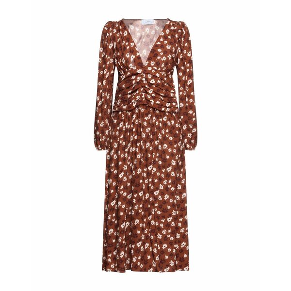 【送料無料】 ソーアリュール レディース ワンピース トップス Midi dresses Brown