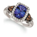 ルヴァン メンズ リング アクセサリー Blueberry Tanzanite (2 ct. t.w.) & Diamond (1/2 ct. t.w.) Ring in 14k Gold (Also Available..