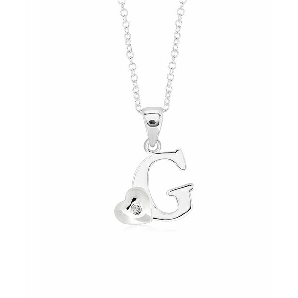 [i Tbg fB[X lbNXE`[J[Ey_ggbv ANZT[ Children's Initial Heart Pendant Necklace in Sterling Silver G