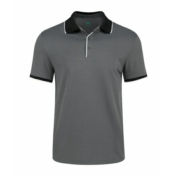 ミオマリオ メンズ ポロシャツ トップス Big & Tall Classic-Fit Cotton-Blend Pique Polo Shirt with Contrast Collar Charcoal gray