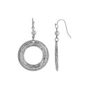 2028 fB[X sAXCO ANZT[ Silver-Tone Front Facing Hoop Earrings Silver