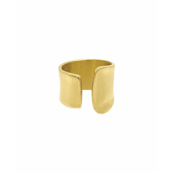 アドニア レディース リング アクセサリー 14K Gold Plated Tall Open Band Ring Gold 3