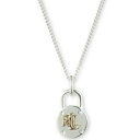 t[ fB[X lbNXE`[J[Ey_ggbv ANZT[ Padlock Logo Choker Pendant Necklace in Sterling Silver & 18k Gold-Plate, 14