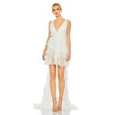 }bN_K fB[X s[X gbvX Women's High Low Tiered Gown With Built In Bodysuit White