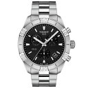 eB\bg Y rv ANZT[ Men's Swiss Chronograph PR 100 Sport Stainless Steel Bracelet Watch 44mm Black