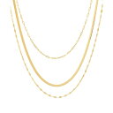 C^A S[h fB[X lbNXE`[J[Ey_ggbv ANZT[ Triple Layered Chain Necklace in 10k Gold, 17