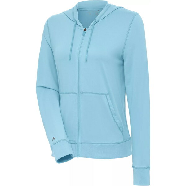 アンティグア レディース パーカー・スウェットシャツ アウター Antigua Women's Advance Full Zip Hoodie Powder Blue