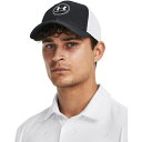 A_[A[}[ Y Xq ANZT[ Under Armour Men's Iso-Chill Driver Mesh Adjustable Cap Black/Black/White