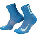 ナイキ レディース 靴下 アンダーウェア Nike Running Ankle Socks - 2 Packs Photo Blue/Vapor Green