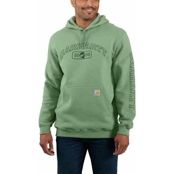 カーハート メンズ パーカー・スウェットシャツ アウター Carhartt Adult St. Patricks Day Hoodie Loden Frost Heather