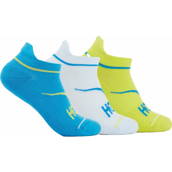 楽天astyホカオネオネ レディース 靴下 アンダーウェア Hoka Unisex No-Show Run Socks - 3 Pack Blue/Ice Water/Primrose