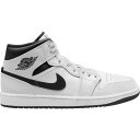 ジョーダン レディース バスケットボール スポーツ Air Jordan 1 Mid Shoes White/Black/White/Black
