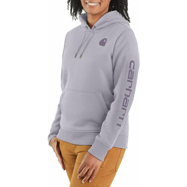 J[n[g fB[X p[J[EXEFbgVc AE^[ Carhartt Women's Clarksburg Graphic Sleeve Hoodie Lilac Haze