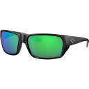 コスタデルマール メンズ サングラス・アイウェア アクセサリー Costa Del Mar Tailfin 580G Sunglasses Matte Black/Green Mirror