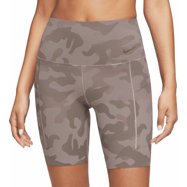 ナイキ レディース カジュアルパンツ ボトムス Nike Universa Women 039 s Medium-Support High-Waisted 8 Camo Biker Shorts Smokey Mauve