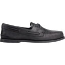 トップサイダー メンズ スニーカー シューズ Sperry Men 039 s A/O 2 Eye Boat Shoes Black