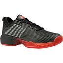 ケースイス メンズ テニス スポーツ K-Swiss Men's Hypercourt Supreme Tennis Shoes Black/Orange