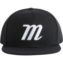 }[V fB[X Xq ANZT[ Marucci Adult Logo Flat Bill Snapback Black/White