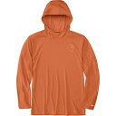 カーハート メンズ シャツ トップス Carhartt Men 039 s Force Sun Defender Hoodie Sedona Orange