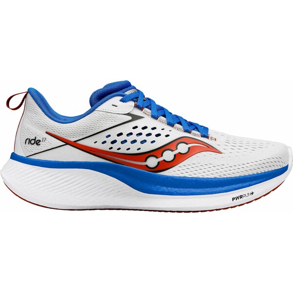 サッカニー メンズ ランニング スポーツ Saucony Men's Ride 17 Running Shoes White/Cobalt