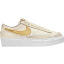 iCL fB[X Xj[J[ V[Y Nike Women's Blazer Low Platform Shoes Active Gold/White