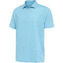 アンティグア メンズ シャツ トップス Antigua Men's Dawdle Golf Polo Blue Heather