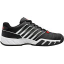 ケースイス メンズ テニス スポーツ K-Swiss Men's Bigshot Light 4 Tennis Shoes Black/White/Red