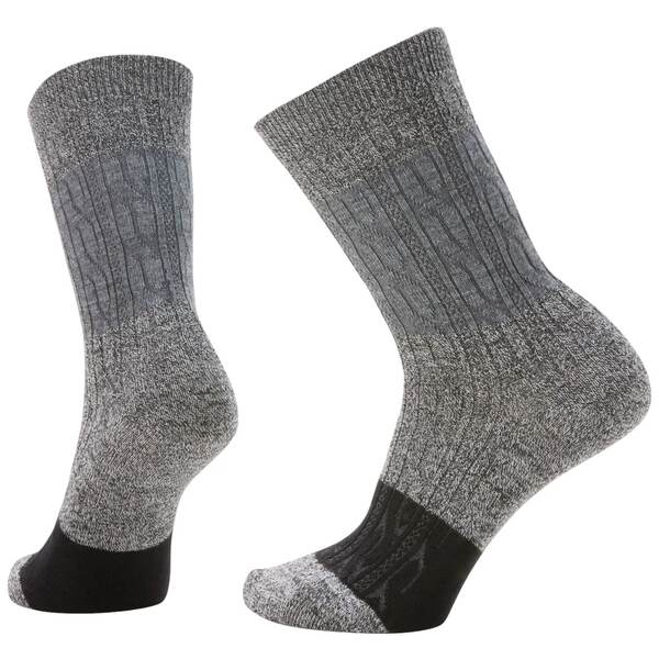 ޡȥ ǥ   Smartwool Women's Everyday Color Block Cable Crew Socks Charcoal