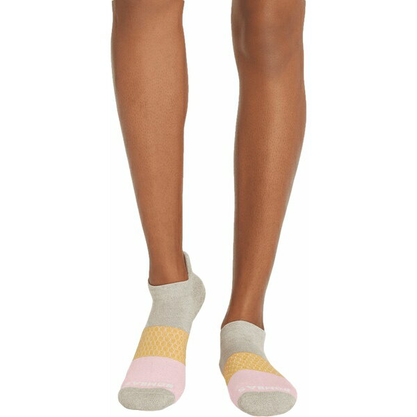 {oX fB[X C A_[EFA Bombas Women's Tri-Block Ankle Socks Washed Taupe/Rose